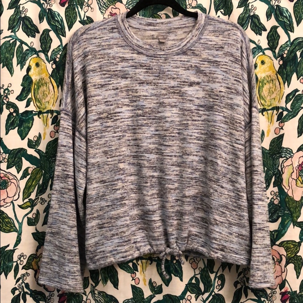 Aerie Long Sleeve Elastic Tie Bottom Top